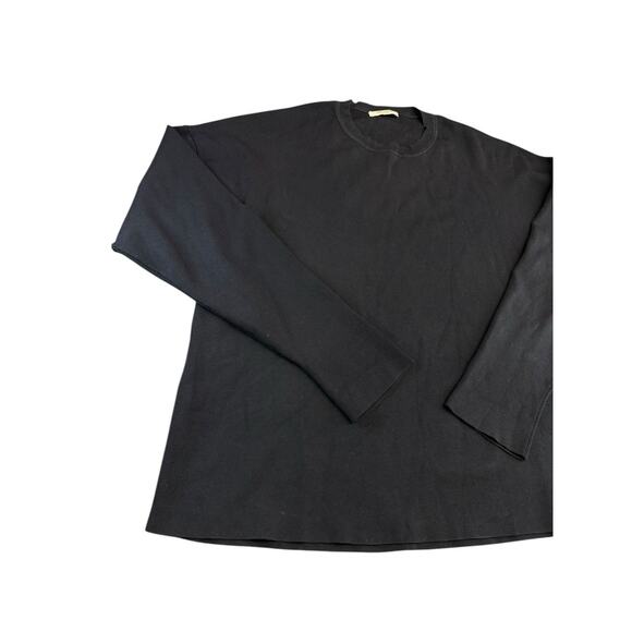M.M. Lafleur Black Ribbed Knit Long Sleeve Top Viscose Blend Size XL - Picture 4 of 13